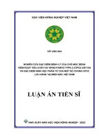 Nghiên cứu đặc điểm bệnh lý của chó mắc bệnh viêm ruột tiêu chảy do virus parvo type 2 (cpv2) gây ra và đặc điểm sinh học phân tử của một số chủng cpv2