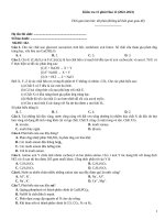 Kiểm tra 15 phút hoá 12 (2022 2023)   đề 162