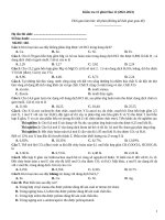 Kiểm tra 15 phút hoá 12 (2022 2023)   đề 160