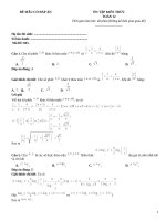 Đề ôn tập toán 12 có đáp án (45)