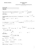 Đề ôn tập toán 12 có đáp án (256)