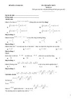 Đề ôn tập toán 12 có đáp án (130)