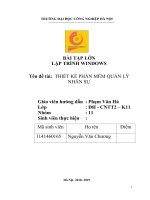 Bài tập lớn lập trình windows tên đề tài thiết kế phần mềm quản lý nhân sự