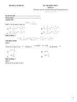 Đề ôn tập toán 12 có đáp án (259)