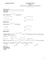 Đề ôn tập toán 12 có đáp án (230)