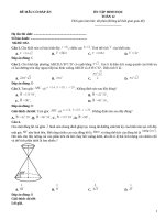 Đề ôn tập hình học lớp 12 (132)