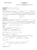 Đề ôn tập toán 12 có đáp án (302)