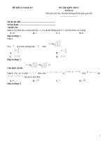 Đề ôn tập toán 12 có đáp án (311)