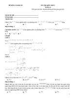 Đề ôn tập toán 12 có đáp án (122)