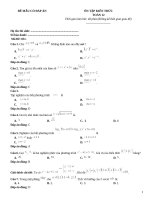 Đề thi mẫu toán 12 luyện thi có đáp án (26)