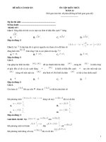 Đề ôn thi toán lớp 12 có đáp án (77)