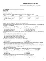 Đề đánh giá chất lượng 12 môn địa lý   mã đề 100