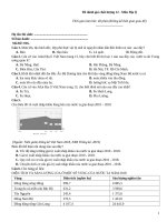 Đề đánh giá chất lượng 12 môn địa lý   mã đề 016