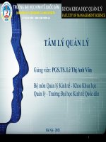  Bài Giảng  Tâm Lý Quản Lý ( combo full slides 5 chương )