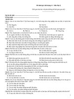 Đề đánh giá chất lượng 12 môn địa lý   mã đề 852