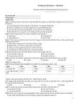 Đề đánh giá chất lượng 12 môn địa lý   mã đề 025