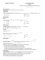 Đề thi mẫu toán 12 luyện thi có đáp án (7)