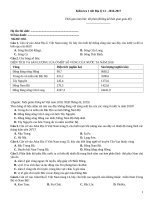 Kiểm tra 1 tiết địa lý (2016 2017)   đề 050