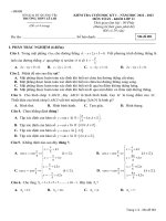 Đề Cuối Học Kì 1 Toán 11 Năm 2022 – 2023 Trường Thpt Lê Lợi – Quảng Trị.pdf