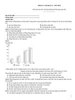 Kiểm tra 1 tiết địa lý (2015 2016)   đề 003