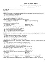 Kiểm tra 1 tiết địa lý (2016 2017)   đề 007