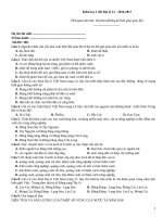 Kiểm tra 1 tiết địa lý (2016 2017)   đề 100