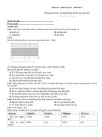 Kiểm tra 1 tiết địa lý (2016 2017)   đề 103