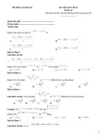 Đề thi thử toán 12 có đáp án (23)