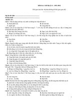 Kiểm tra 1 tiết địa lý (2015 2016)   đề 127