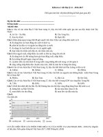 Kiểm tra 1 tiết địa lý (2016 2017)   đề 002