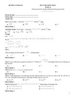 Đề ôn tập toán thi thpt có đáp án (201)