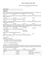 Kiểm tra 15 phút hóa (2017 2018)   đề 101