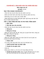 Giáo án chuyên để ngữ văn 10, chuyên đề sân khấu hóa tác phẩm văn học (sách kết nối tri thức)