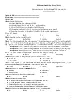 Kiểm tra 15 phút hóa (2017 2018)   đề 303