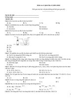 Kiểm tra 15 phút hóa (2019 2020)   đề 491