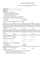 Kiểm tra 15 phút hóa (2018 2019)   đề 052