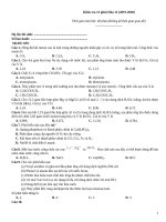 Kiểm tra 15 phút hóa (2019 2020)   đề 029