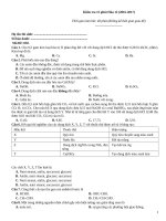 Kiểm tra 15 phút hóa (2016 2017)   đề 050