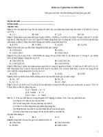 Kiểm tra 15 phút hóa (2018 2019)   đề 105