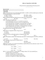 Kiểm tra 15 phút hóa (2019 2020)   đề 883