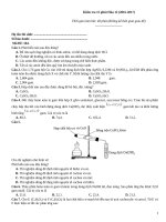 Kiểm tra 15 phút hóa (2016 2017)   đề 164