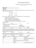 Kiểm tra 15 phút hóa (2017 2018)   đề 601