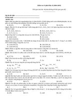 Kiểm tra 15 phút hóa (2018 2019)   đề 134