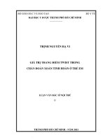 Giá trị thang điểm twist trong chẩn đoán xoắn tinh hoàn ở trẻ em