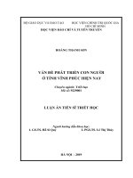 (Luận Án Tiến Sĩ) Vấn Đề Phát Triển Con Người Ở Tỉnh Vĩnh Phúc Hiện Nay.pdf