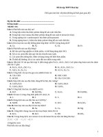 Đề ôn tập thtp hoá   đề 131