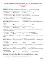 Đề luyện thi đánh giá năng lực môn tiếng anh TPHCM (đề số 9) (bản word kèm giải)