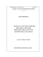 Đánh giá các kỹ thuật theo dõi điện sinh lý thần kinh trong phẫu thuật làm cứng cột sống thắt lưng lối sau  1