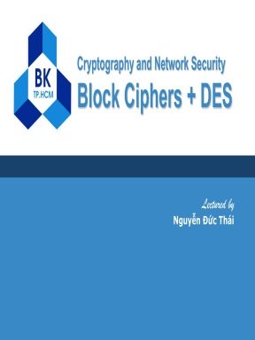 Chapter+02 b+ block+ cipher+ and+ des