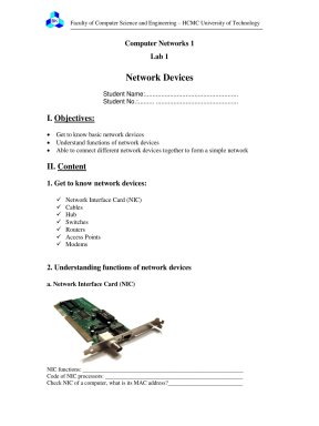 Lab 1a network devices